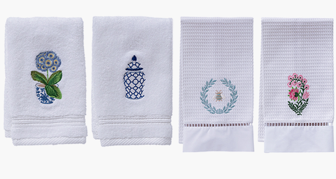 Details about   Madeira Guest Ivory Linen Hand Towel w/ Embroidered Grey Flowers Yellow Leaves 